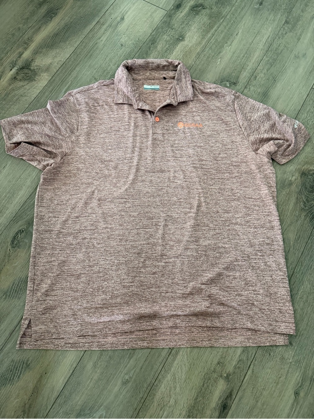 GCSAA Men's Heathered Brown Performance Polo Shirt - Brown
